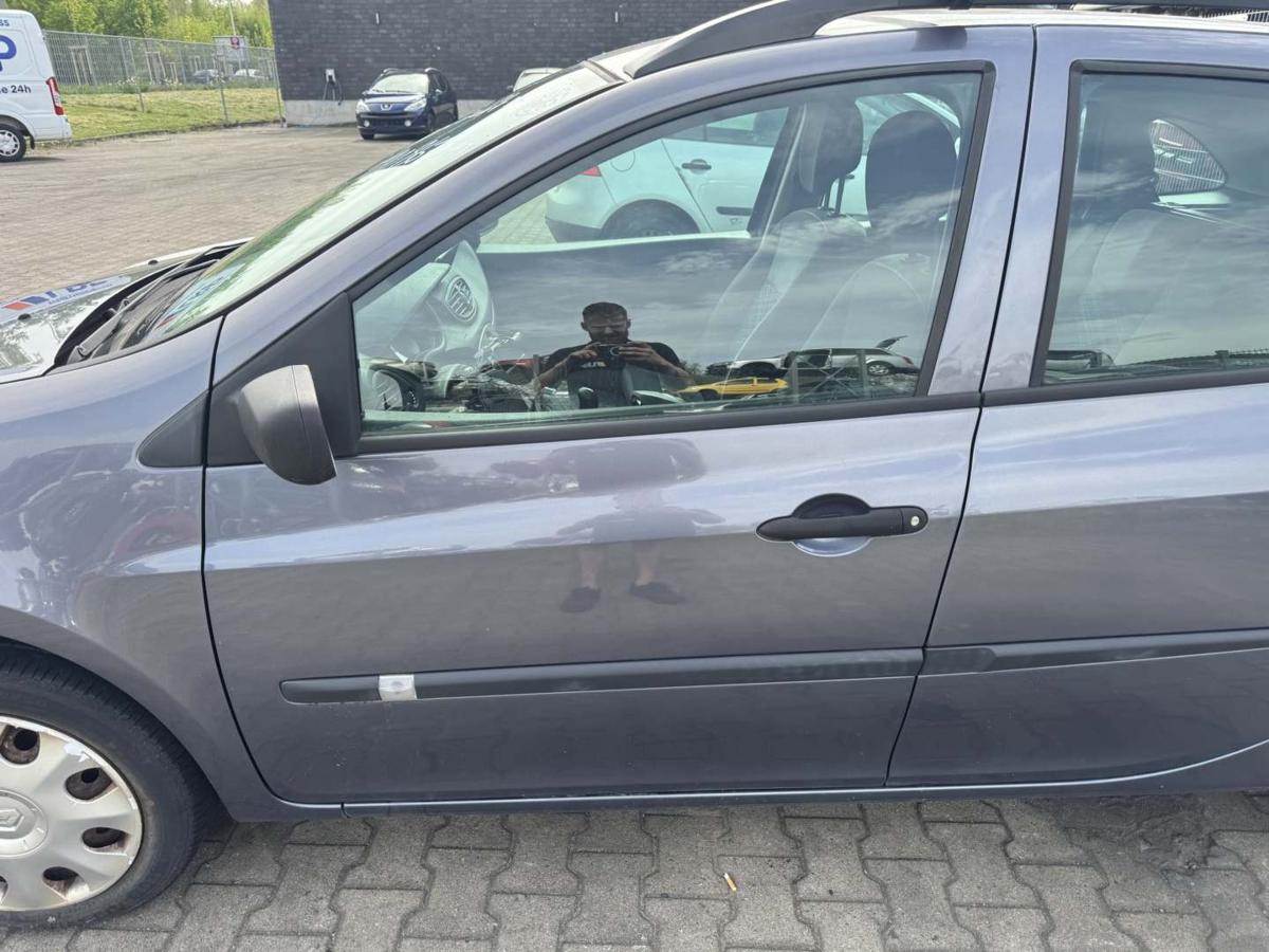 Renault Clio 3 Grandtour original T&uuml;r vorn links TEJ47 Bleu gris Kombi Rohbau Bj.2009